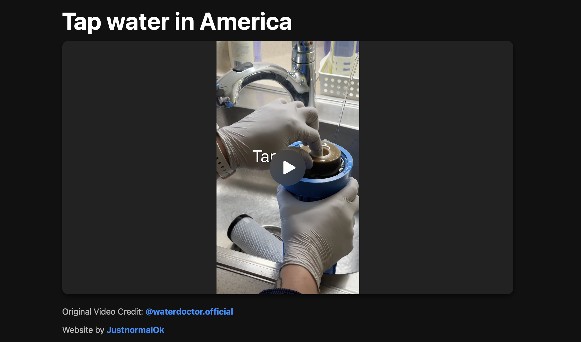 Tap water in America